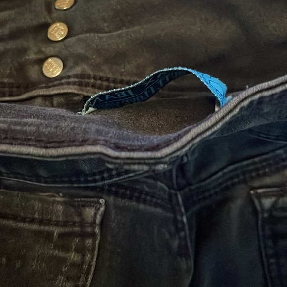 Wax Jean Butt I Love You Skinny Jeans Size 13 Black Stretch 3 Button - Picture 10 of 11